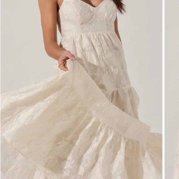 Astr the Label Floral Chiffon Tiered Midi Dress - Picture 2 of 8